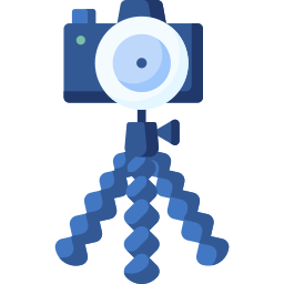 Camera tripod icon