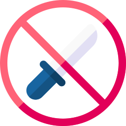 No knife icon