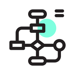 diagramma di flusso icona