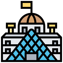 Louvre pyramid icon