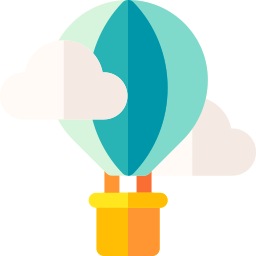 Hot air balloon icon