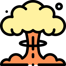 nucleaire explosie icoon