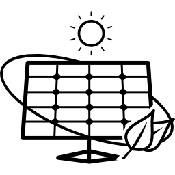 Ecological solar panel tool icon