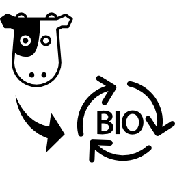 Cow waste to bio mass icon