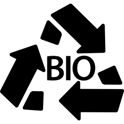 símbolo de reciclaje de biomasa icono