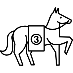 koń podnoszący jedną przednią stopę ikona