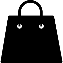 siluetta nera della borsa della spesa icona