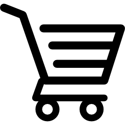 Shopping cart of horizontal lines design icon