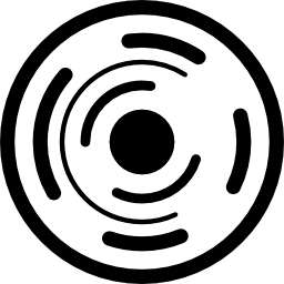 círculo de circuito electrónico icono