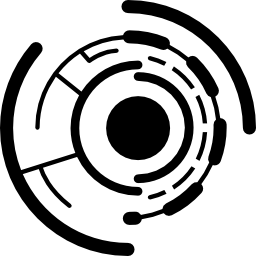 elektroniczny okrągły obwód drukowany ikona
