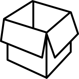 Packaging box opened outline icon