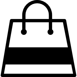shopping bag con una striscia grossolana icona