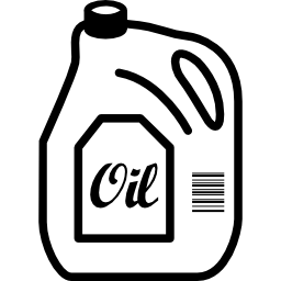 profilo del contenitore dell'olio con etichetta icona