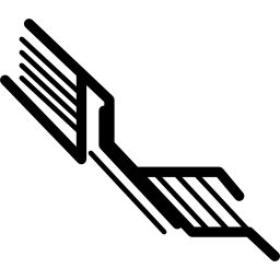 Electronic circuit in diagonal lines icon