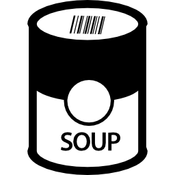 soep in blik icoon