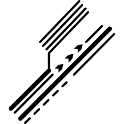 detalle de circuito impreso electrónico de líneas diagonales icono