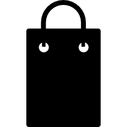 siluetta nera della borsa della spesa icona