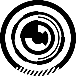 círculo de circuito electrónico impreso icono