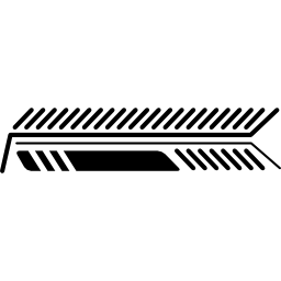 las líneas del circuito impreso electrónico se detallan como una pluma icono