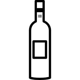 contour de bouteille de vin Icône