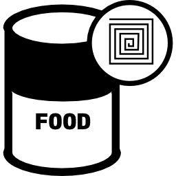 voedselblik met rfid-label icoon