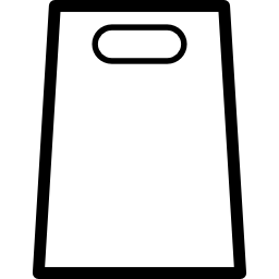 Shopping bag outline of normal shape icon