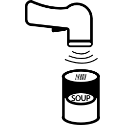 Scanning a can with barcode icon