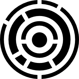 circuito electrónico de líneas circulares icono