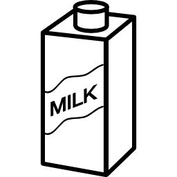 paquete de caja de leche icono