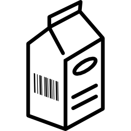 scatola del latte fresco icona