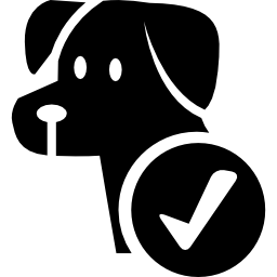 pies dozwolony sygnał hotelowy ikona