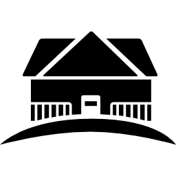 Rural hotel house icon
