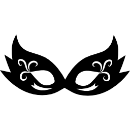 Feminine carnival mask icon