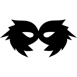 máscara de carnaval negra icono