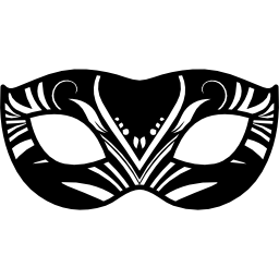máscara de carnaval para cubrir los ojos. icono