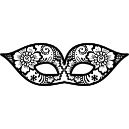 karnawałowa maska na oczy z kwiatami ikona