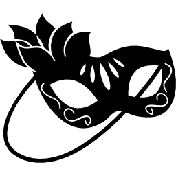 Carnival mask with leaves for a women to cover her eyes icon