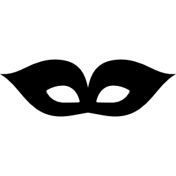 Carnival black elegant eyes mask icon