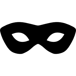 silueta de máscara de carnaval icono