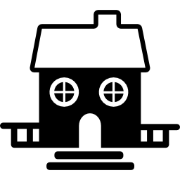 Rural house hotel icon