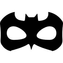 forma de máscara masculina negra de carnaval icono