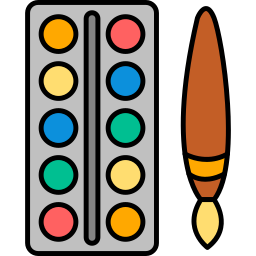 Watercolor brush icon