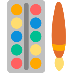 Watercolor brush icon