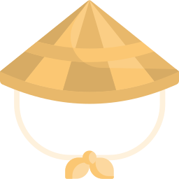 Азиатская шляпа иконка