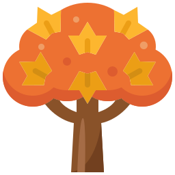 arbol de otoño icono