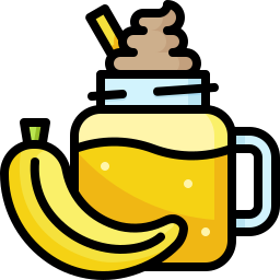 Banana smoothie icon