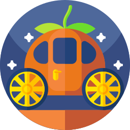 Pumpkin carriage icon