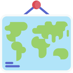 mapa del mundo icono