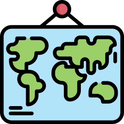 mappa del mondo icona