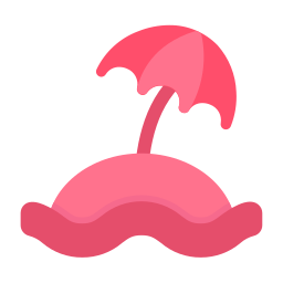 Летний пляж иконка